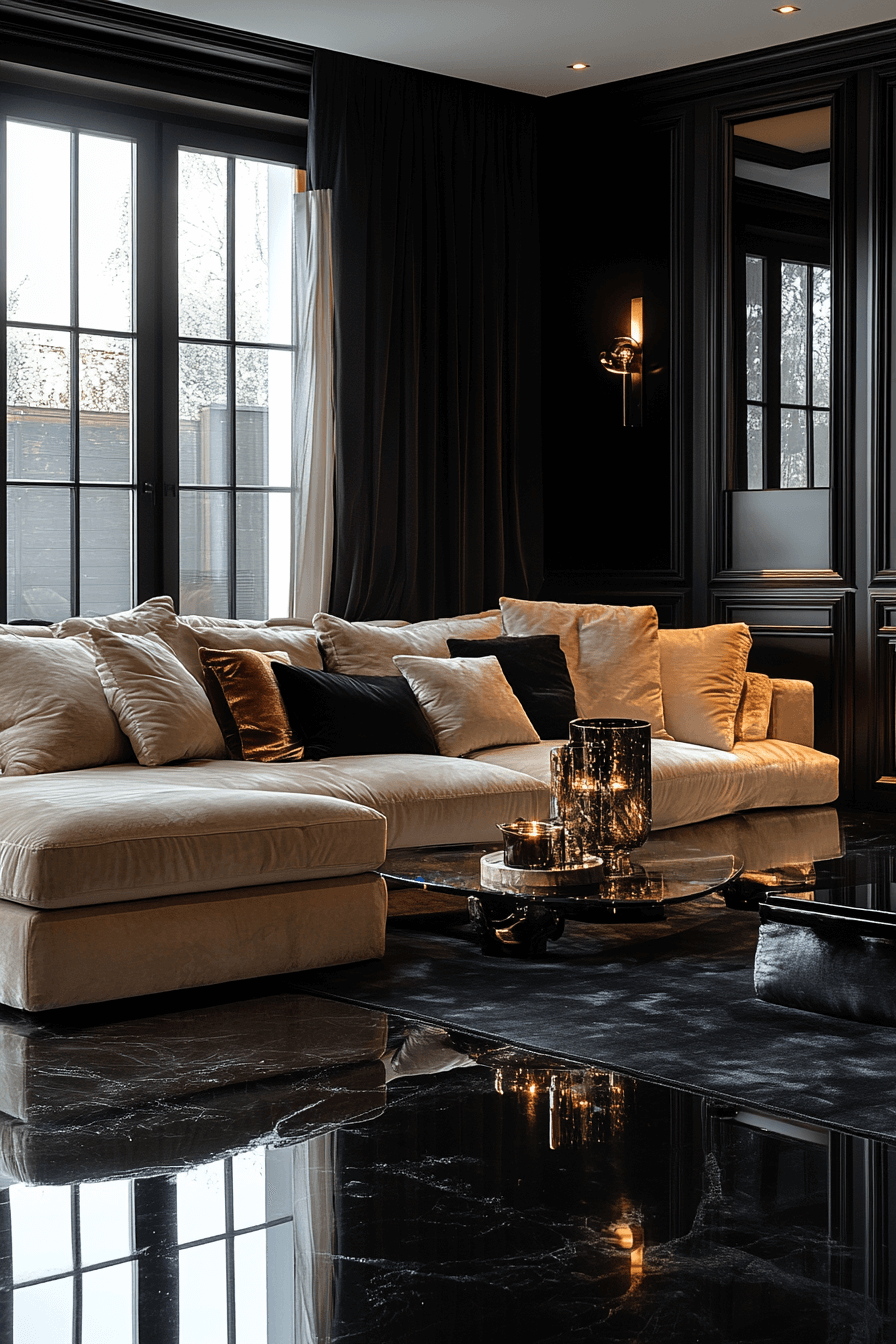 dark cozy living room