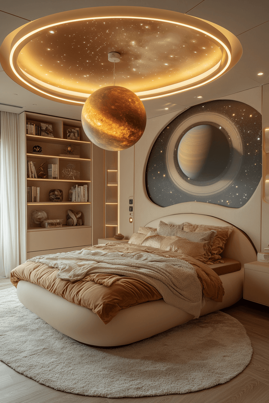 29 Space Themed Bedroom Ideas to Build a Cozy Out of This World Room tuscany decor