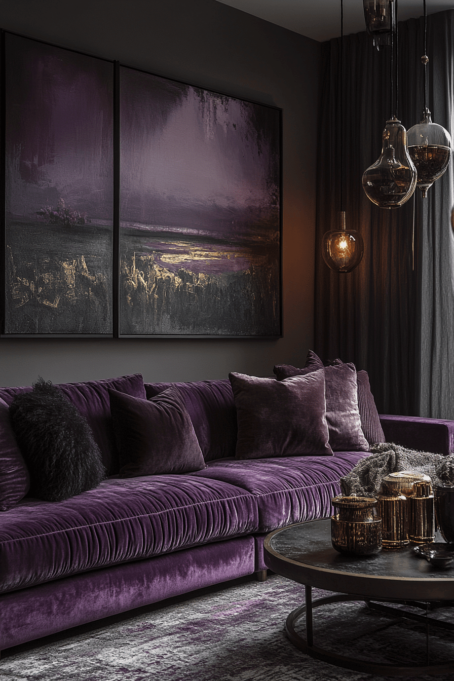 dark cozy living room