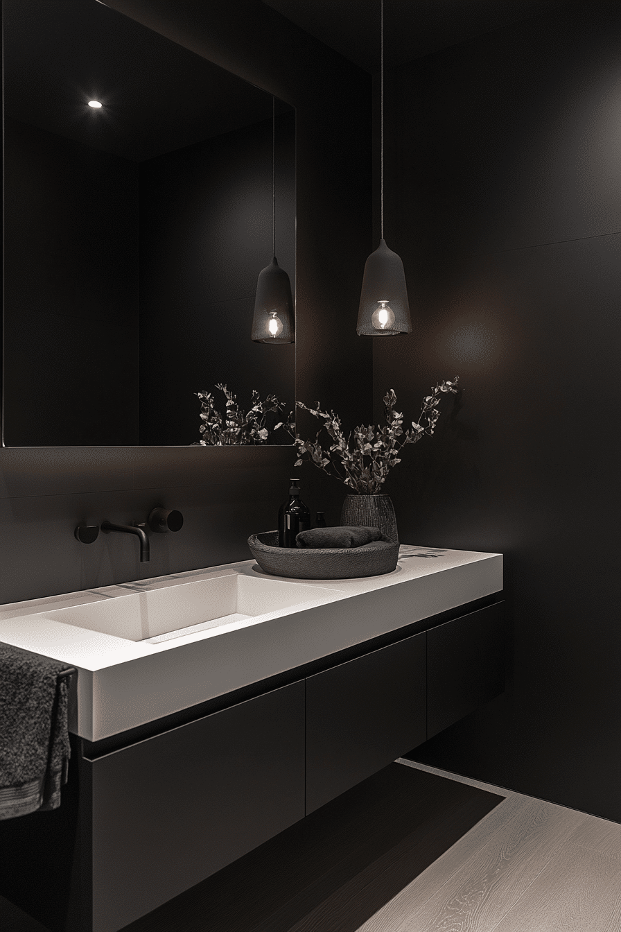29 Black and White Bathroom Ideas That Make Every Detail Feel Elegant tuscany decor