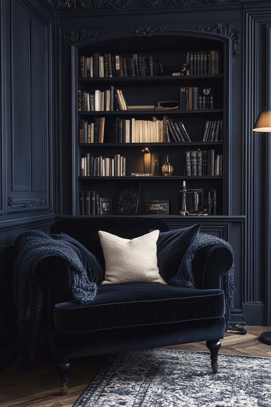 dark cozy living room