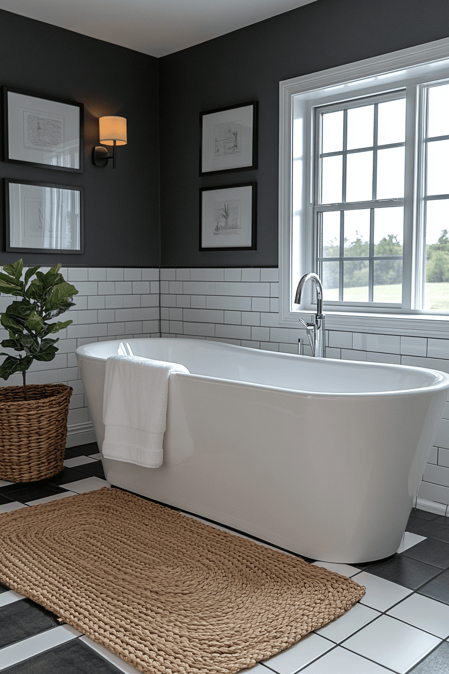 29 Black and White Bathroom Ideas That Make Every Detail Feel Elegant tuscany decor