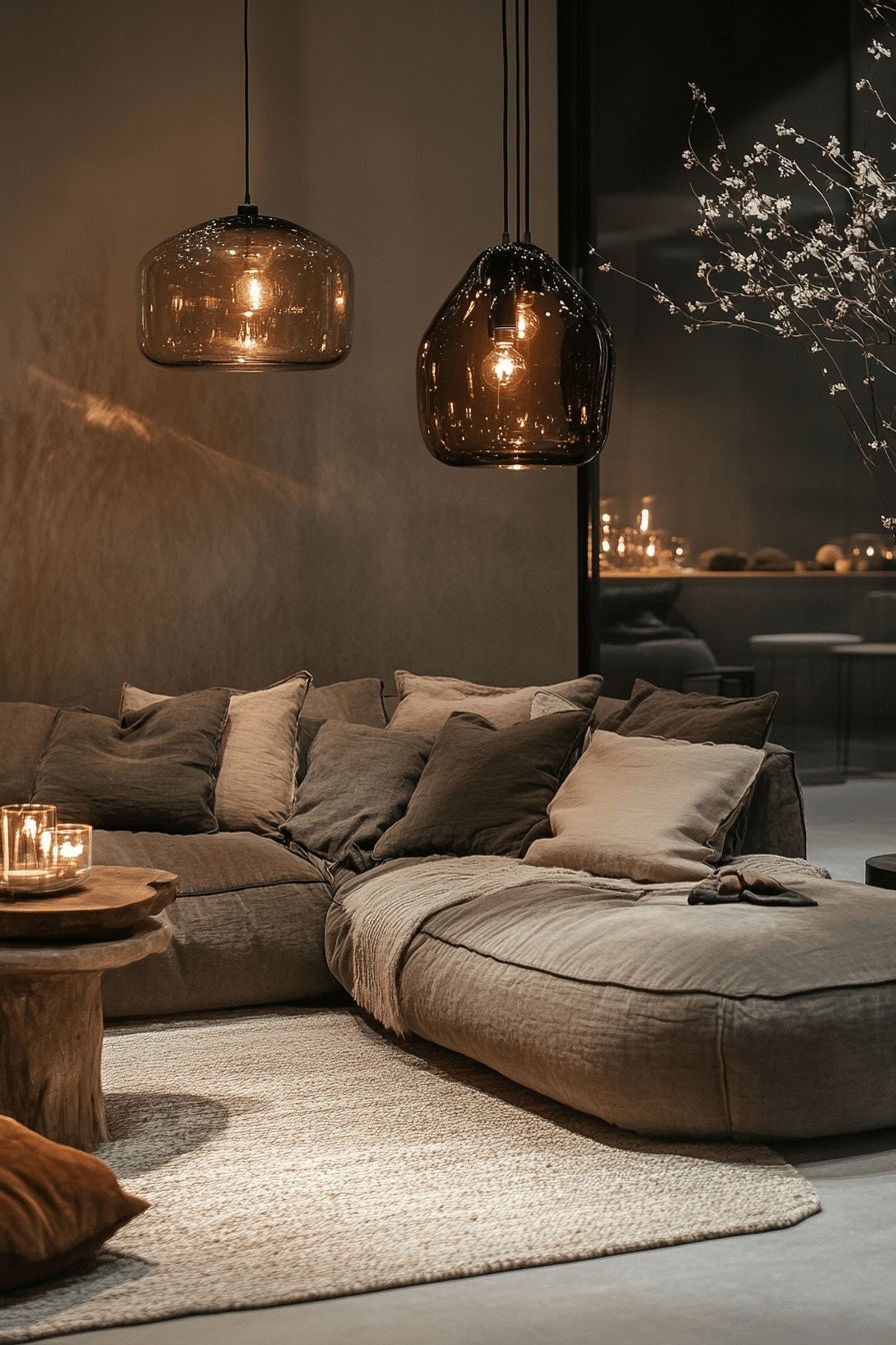 dark cozy living room