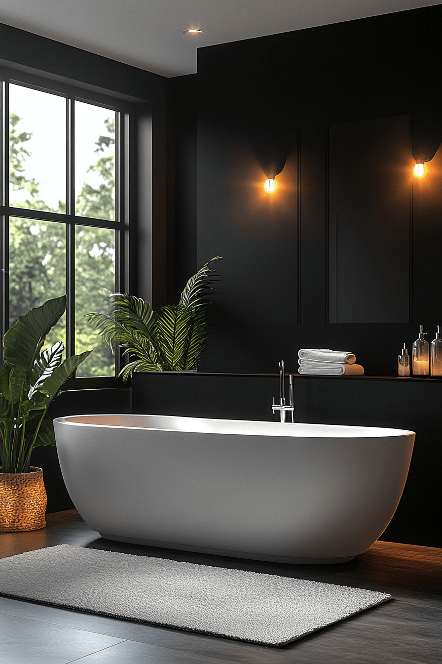 29 Black and White Bathroom Ideas That Make Every Detail Feel Elegant tuscany decor