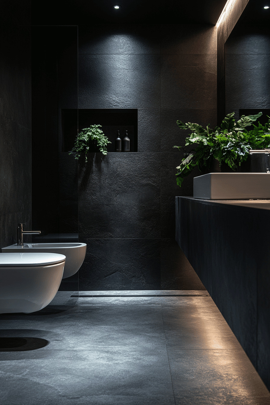 29 Black and White Bathroom Ideas That Make Every Detail Feel Elegant tuscany decor