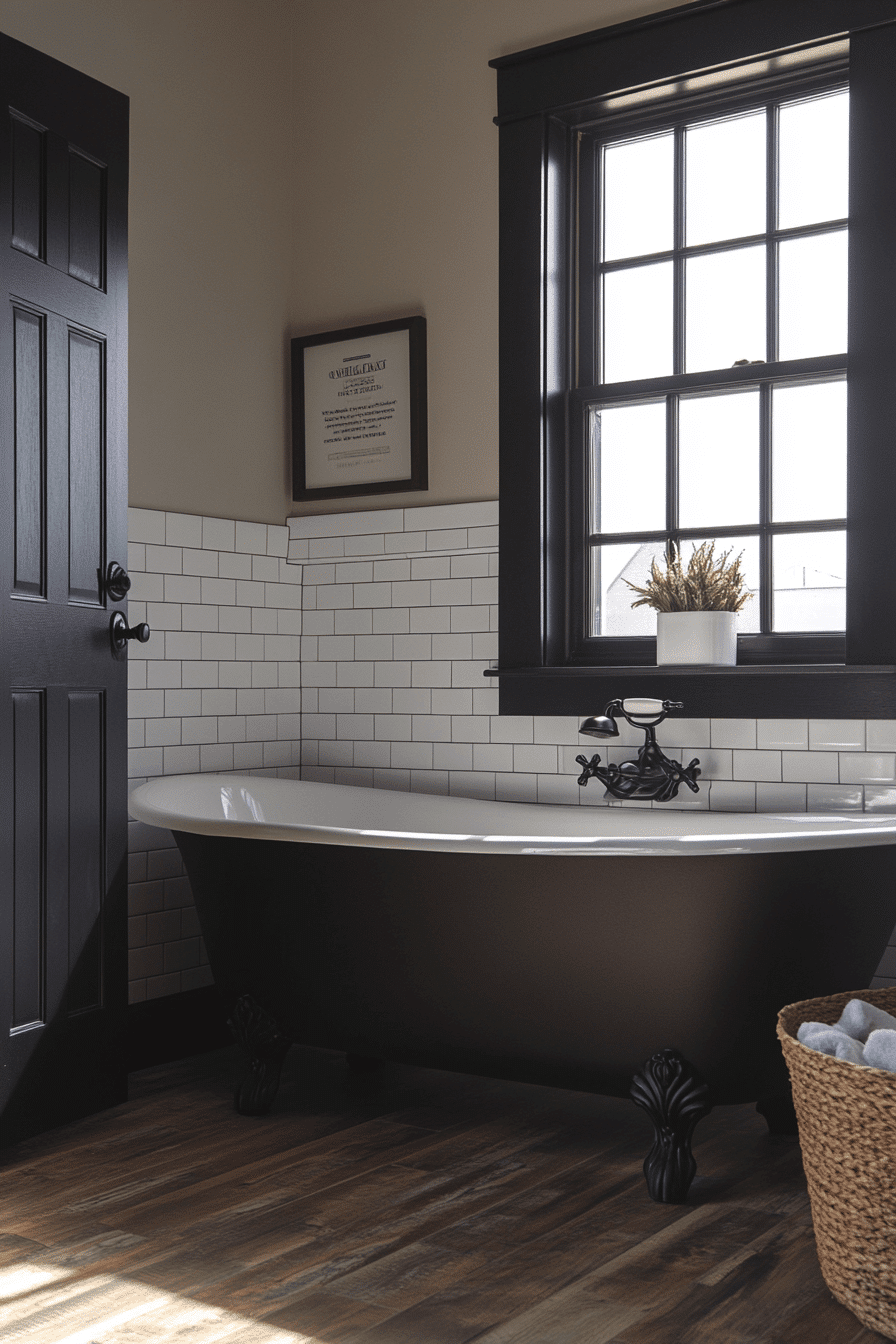 29 Black and White Bathroom Ideas That Make Every Detail Feel Elegant tuscany decor