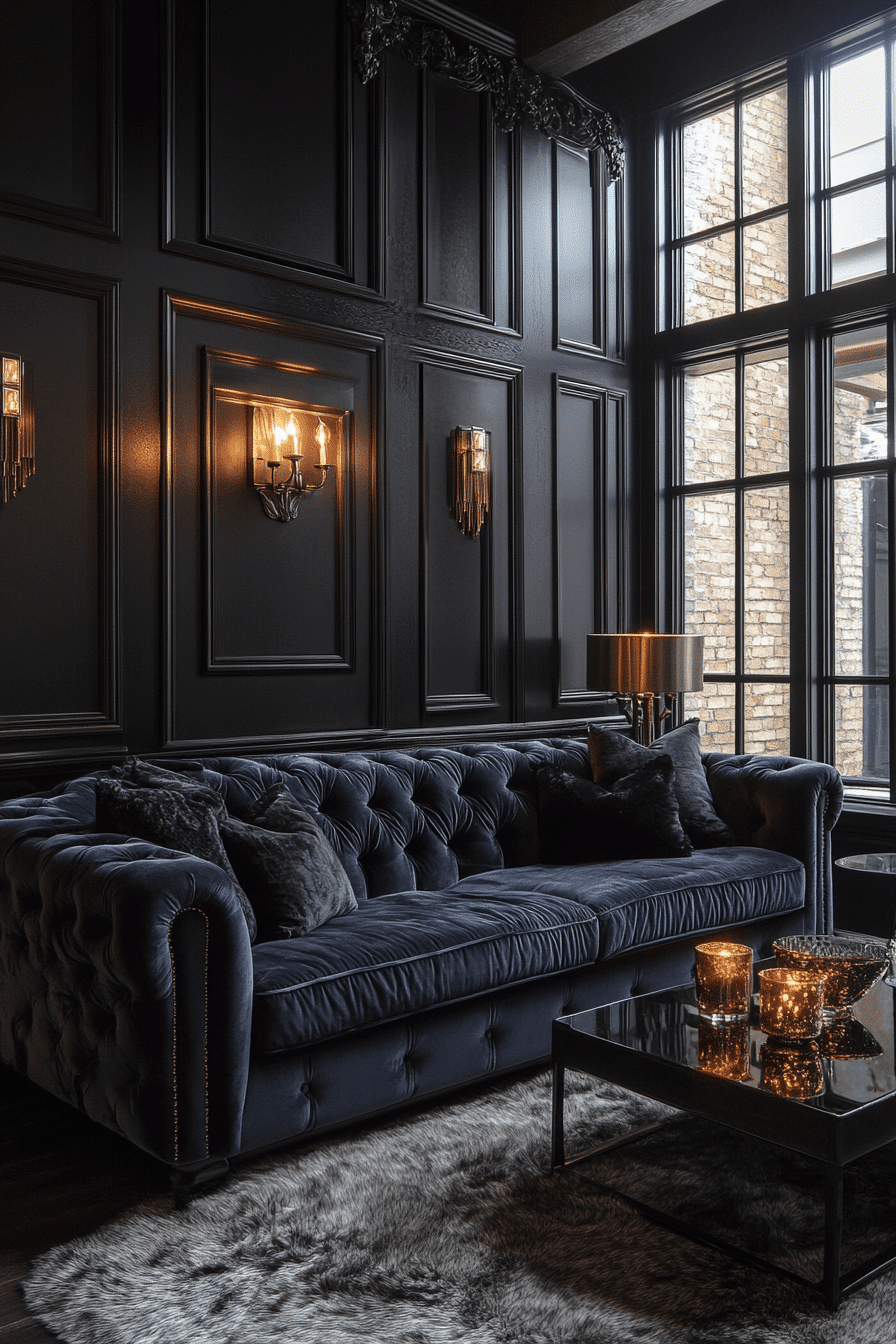 dark cozy living room