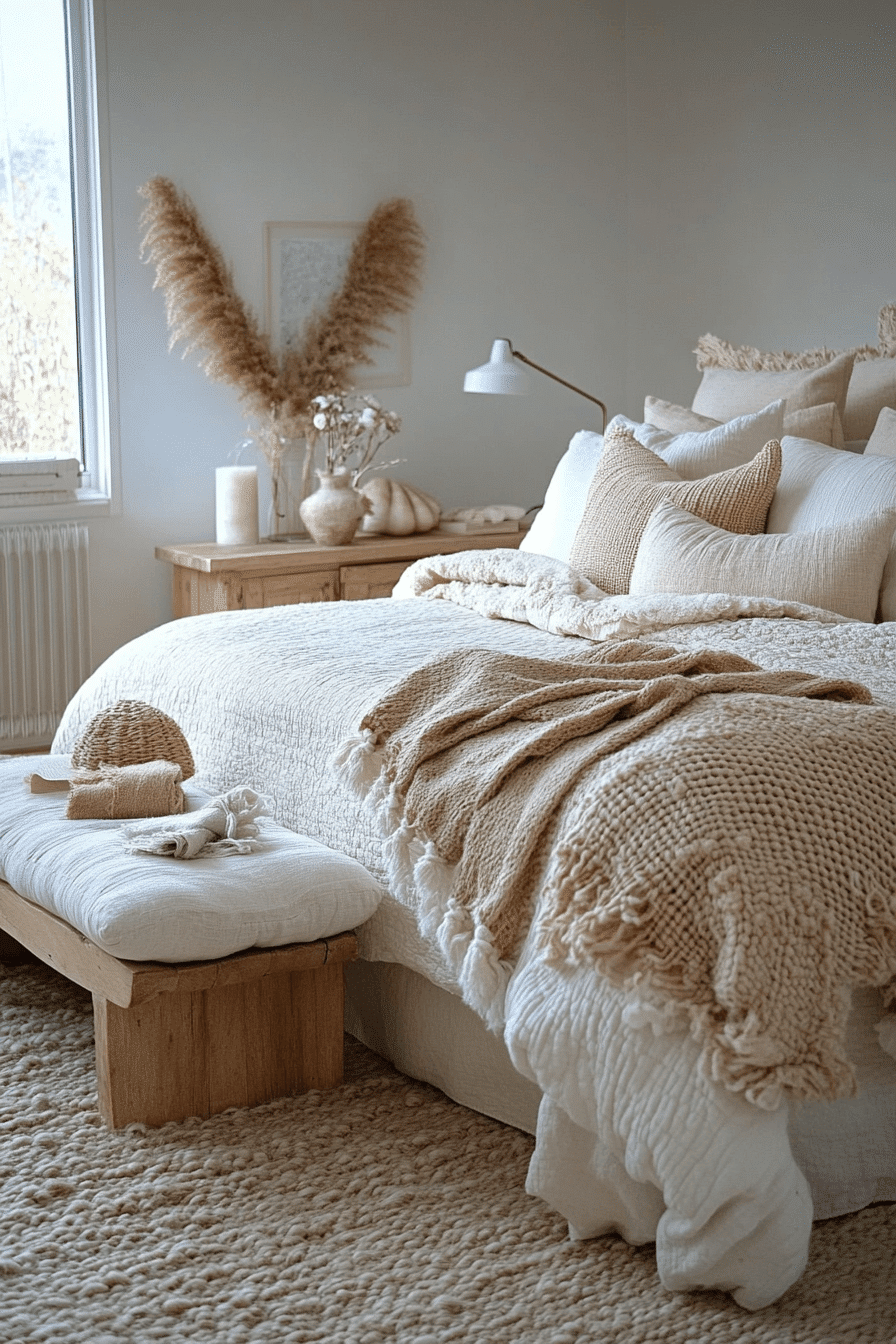 cozy neutral bedroom