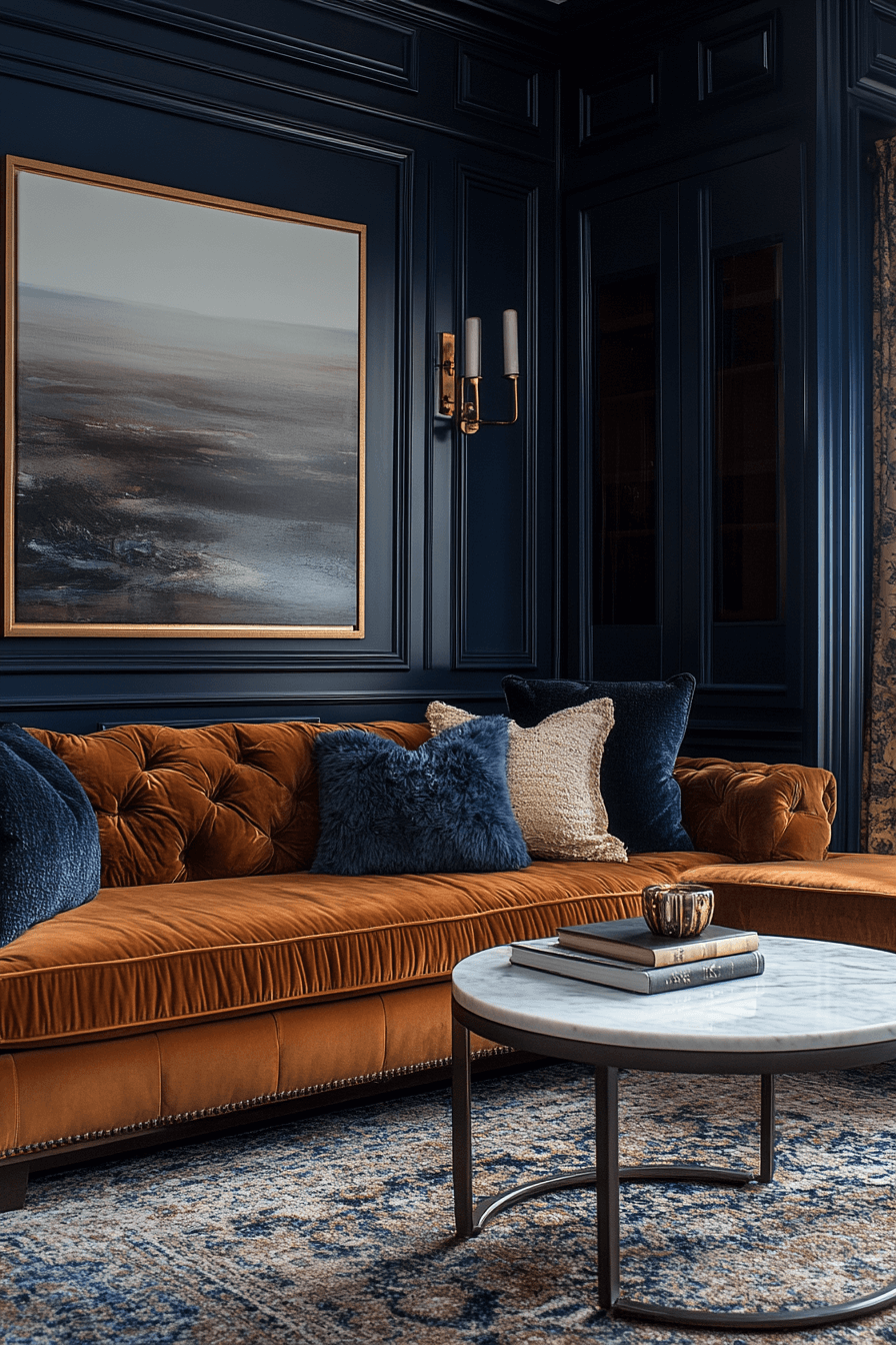 dark cozy living room