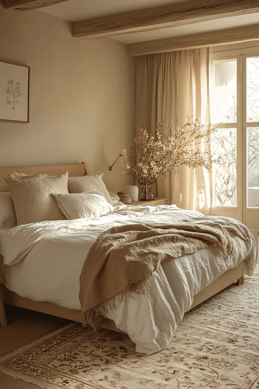 cozy neutral bedroom