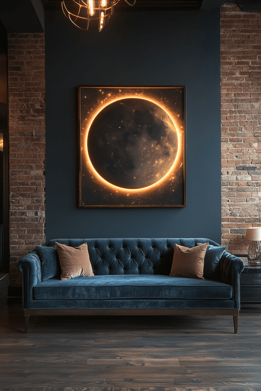 dark cozy living room