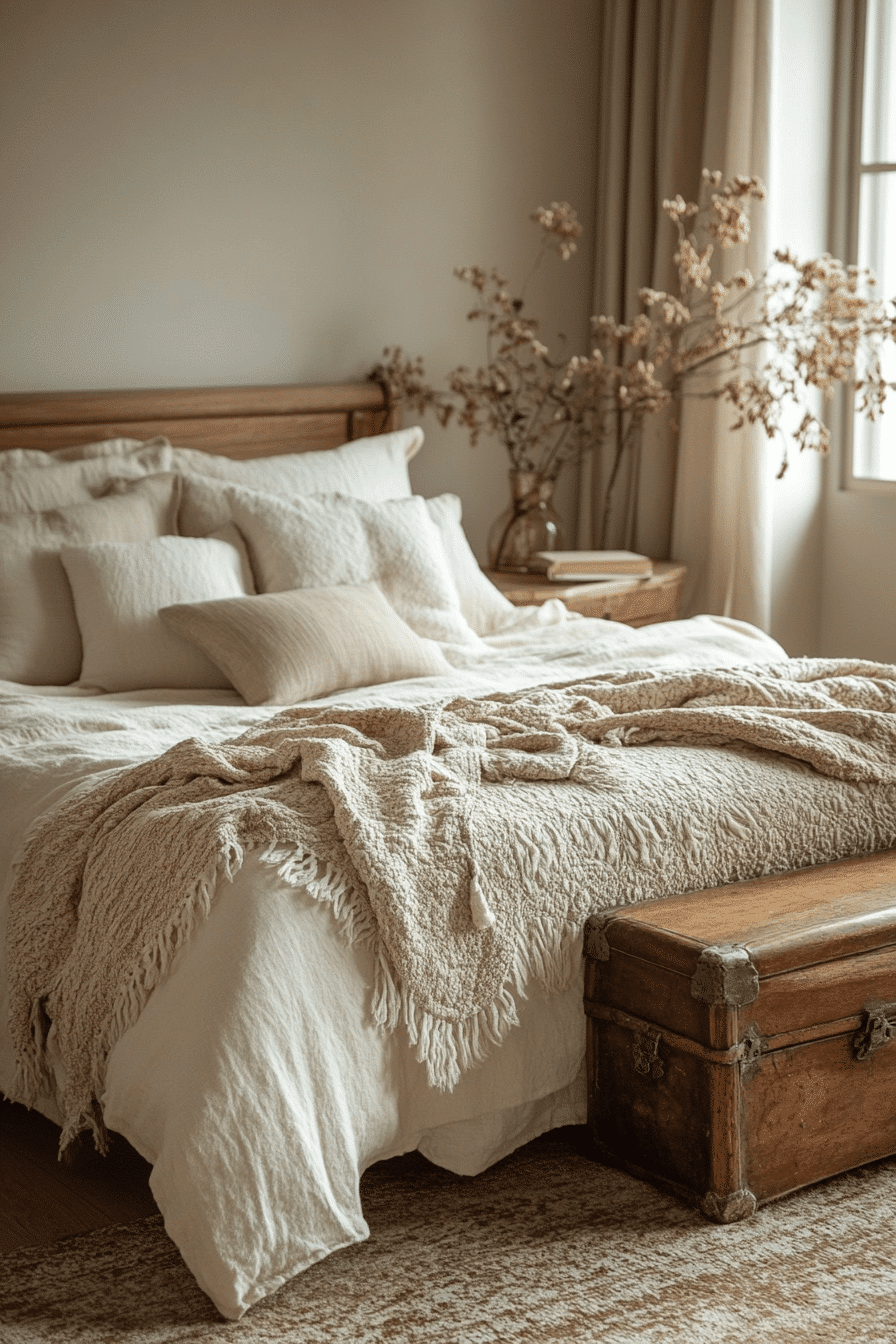 cozy neutral bedroom