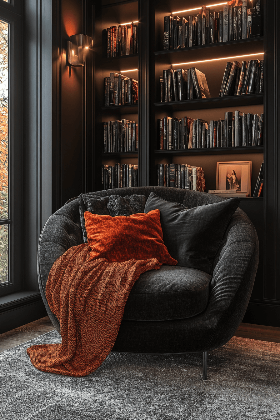 dark cozy living room