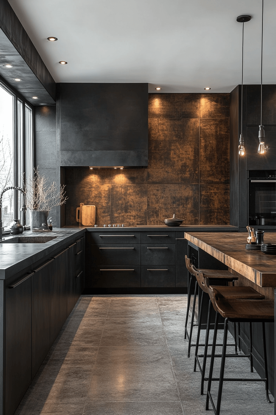 29 Black And Wood Kitchen Ideas That Feel Warm Stylish And Inviting ...