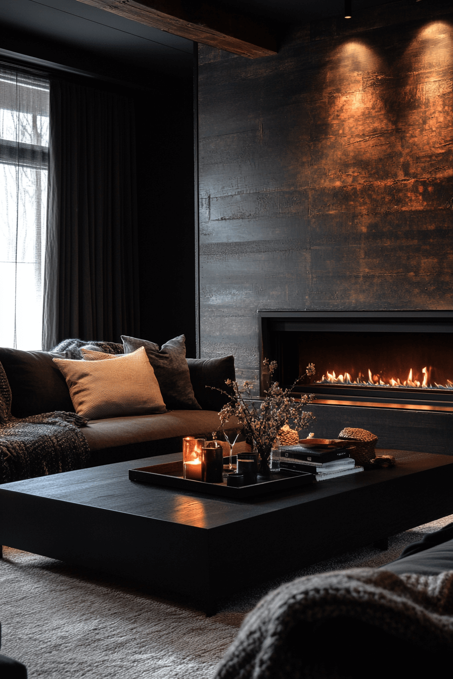 dark cozy living room