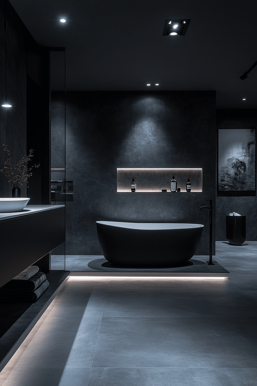29 Black and White Bathroom Ideas That Make Every Detail Feel Elegant tuscany decor
