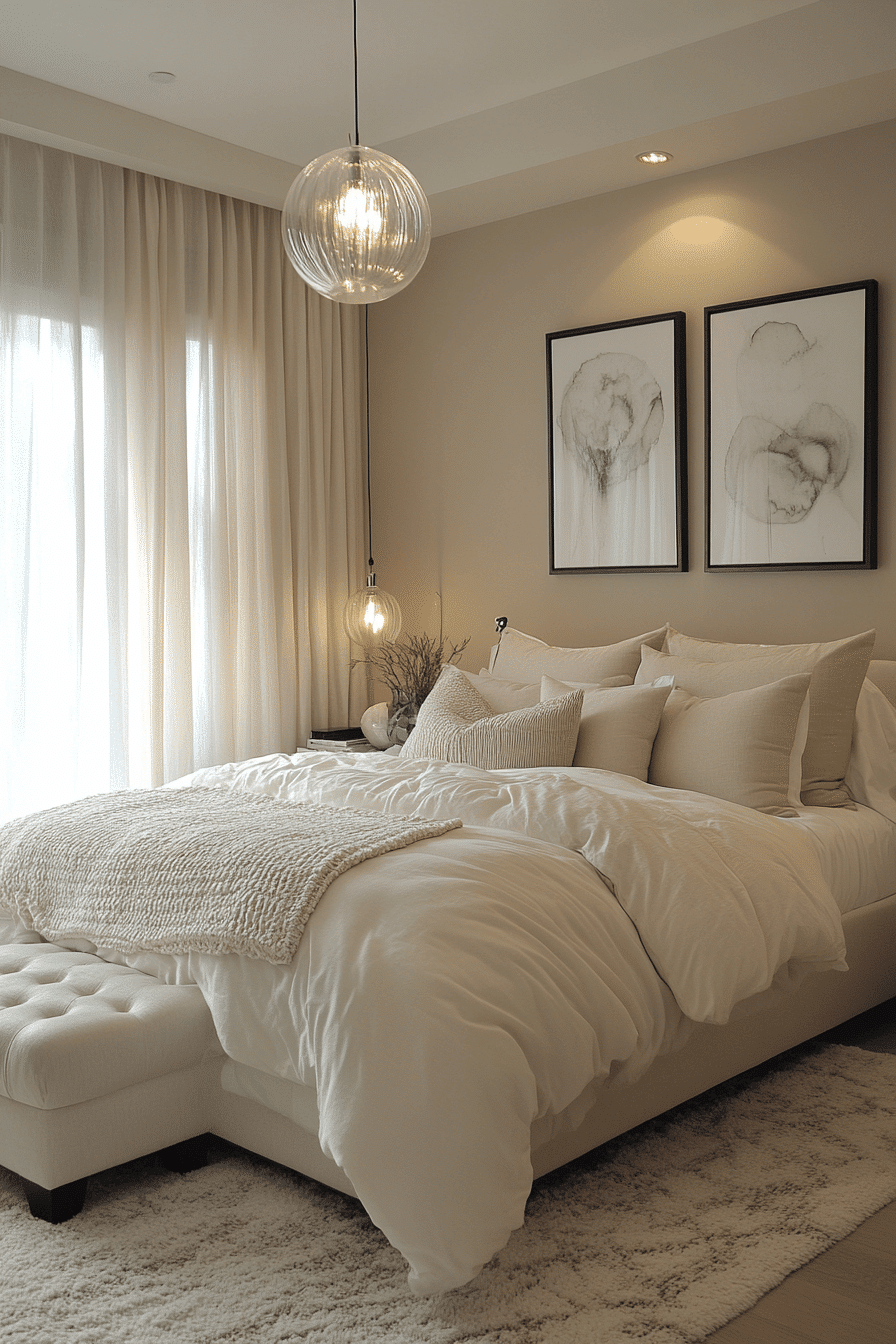 cozy neutral bedroom