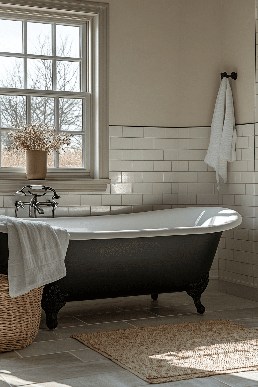 29 Black and White Bathroom Ideas That Make Every Detail Feel Elegant tuscany decor