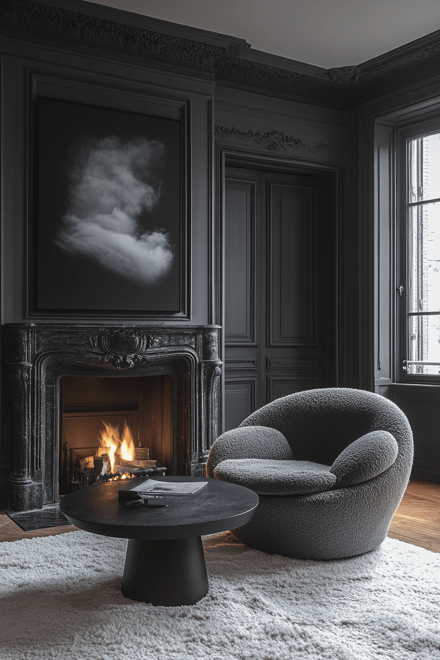 dark cozy living room