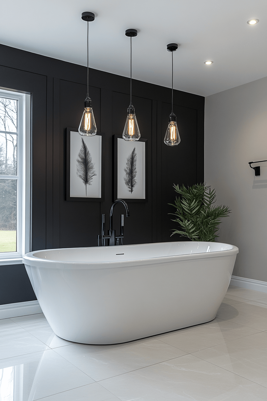 29 Black and White Bathroom Ideas That Make Every Detail Feel Elegant tuscany decor