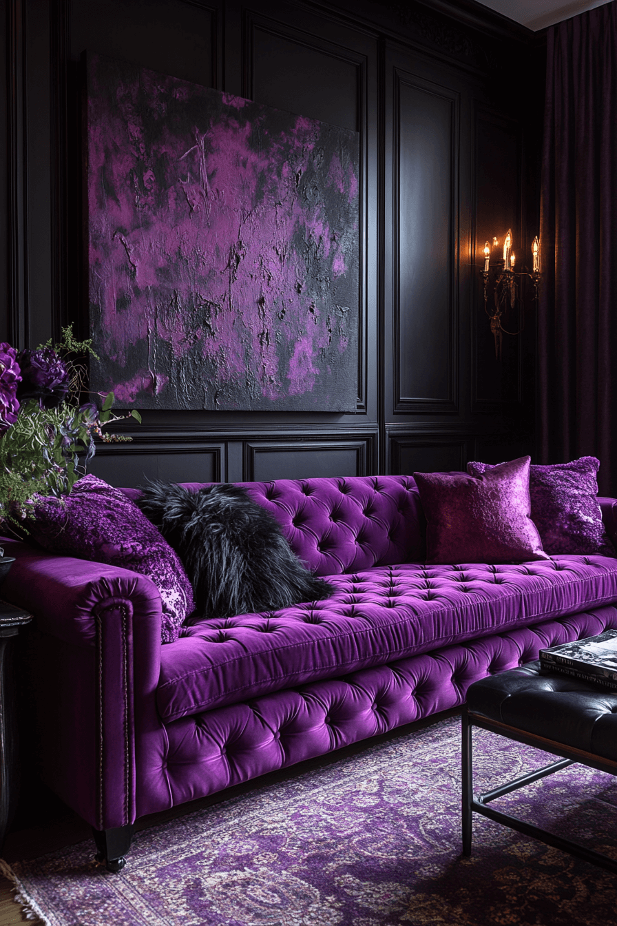 dark cozy living room