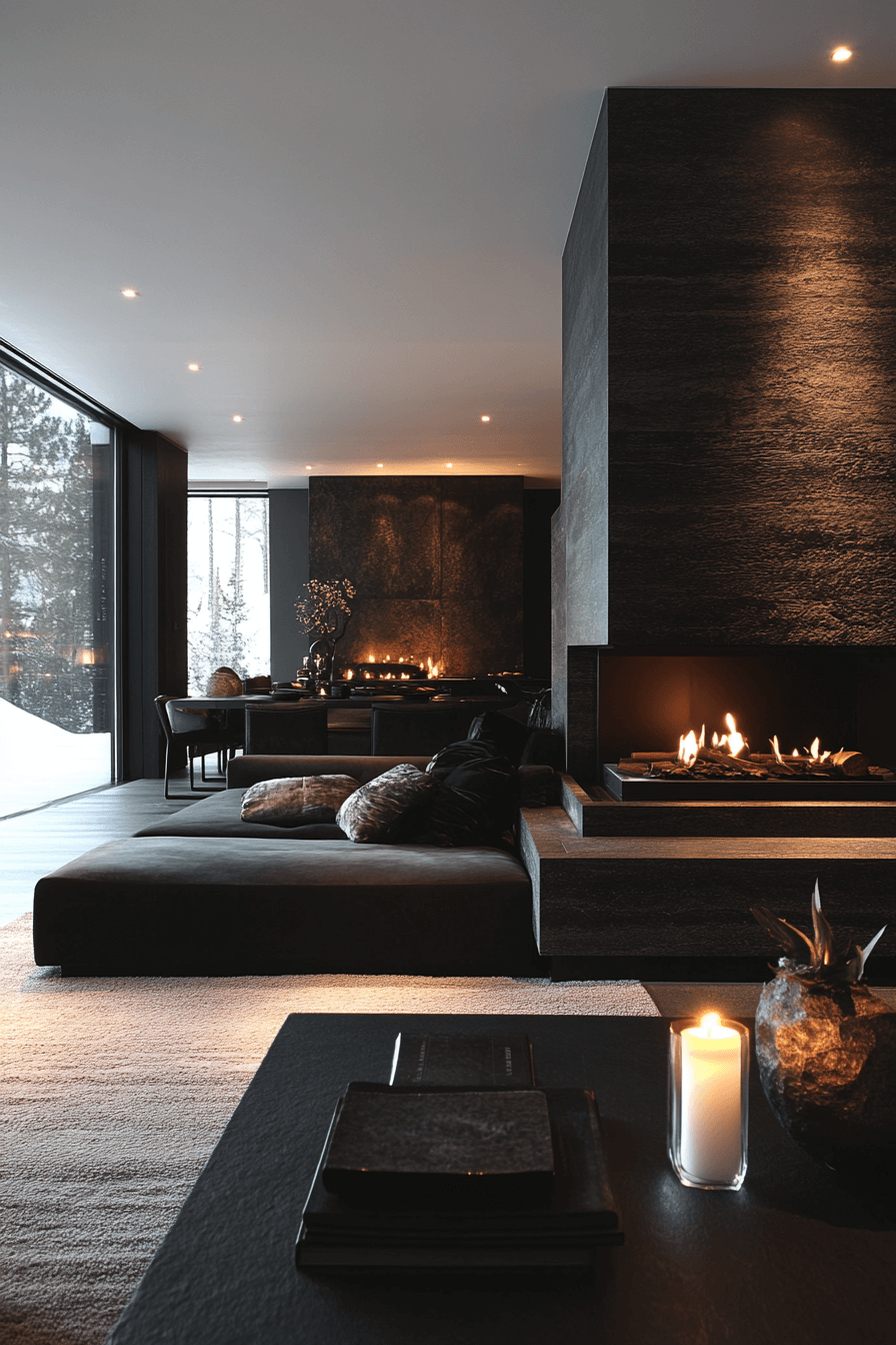 dark cozy living room