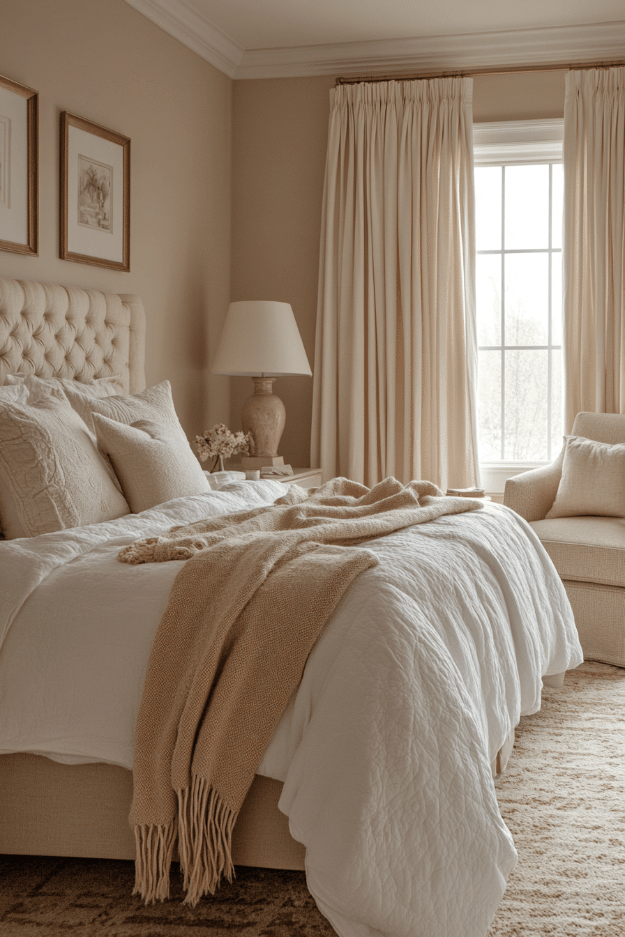 cozy neutral bedroom