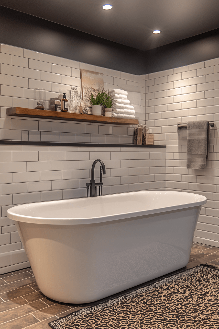 29 Black and White Bathroom Ideas That Make Every Detail Feel Elegant tuscany decor