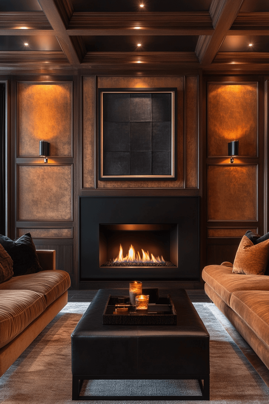 dark cozy living room