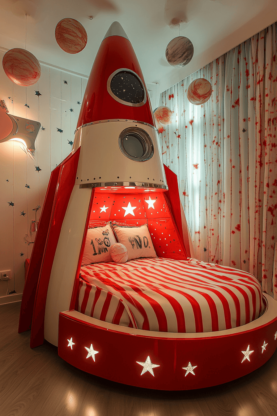 29 Space Themed Bedroom Ideas to Build a Cozy Out of This World Room tuscany decor