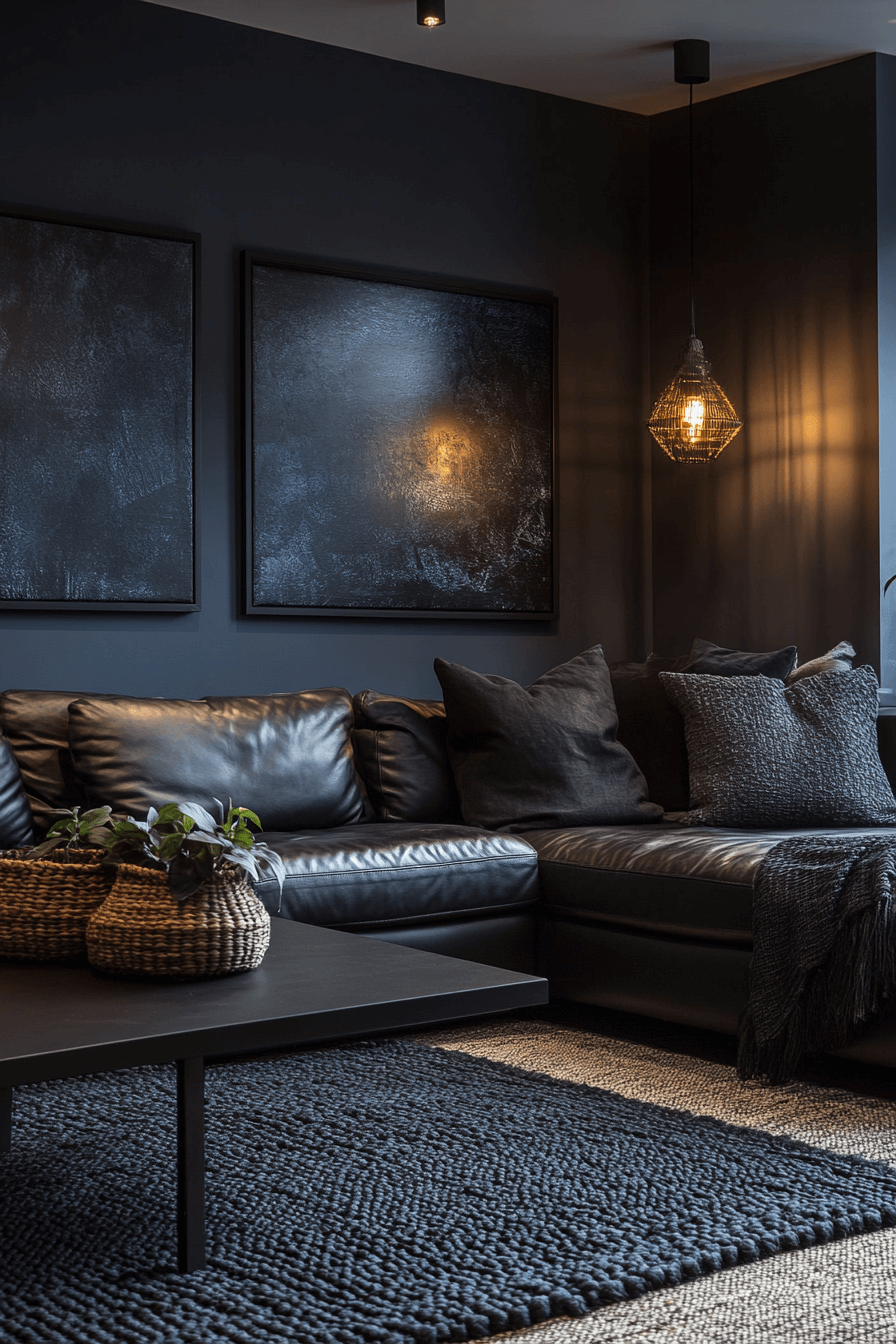 dark cozy living room