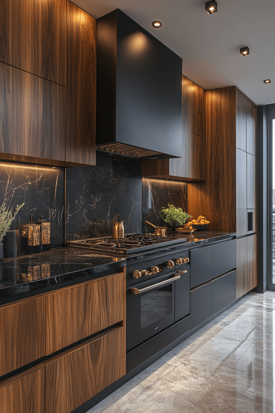 29 Black And Wood Kitchen Ideas That Feel Warm Stylish And Inviting ...