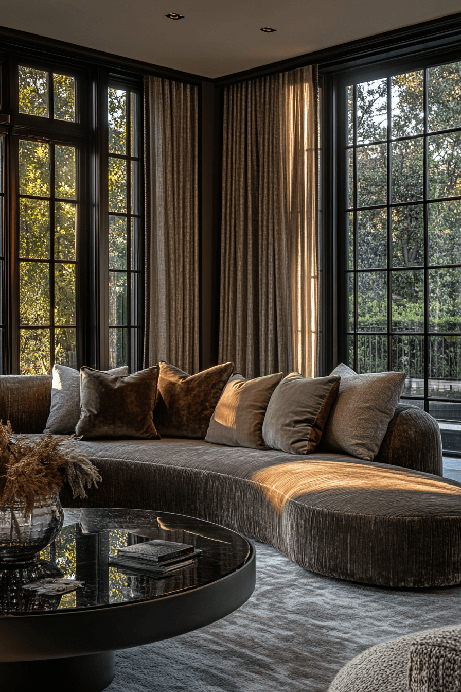 dark cozy living room