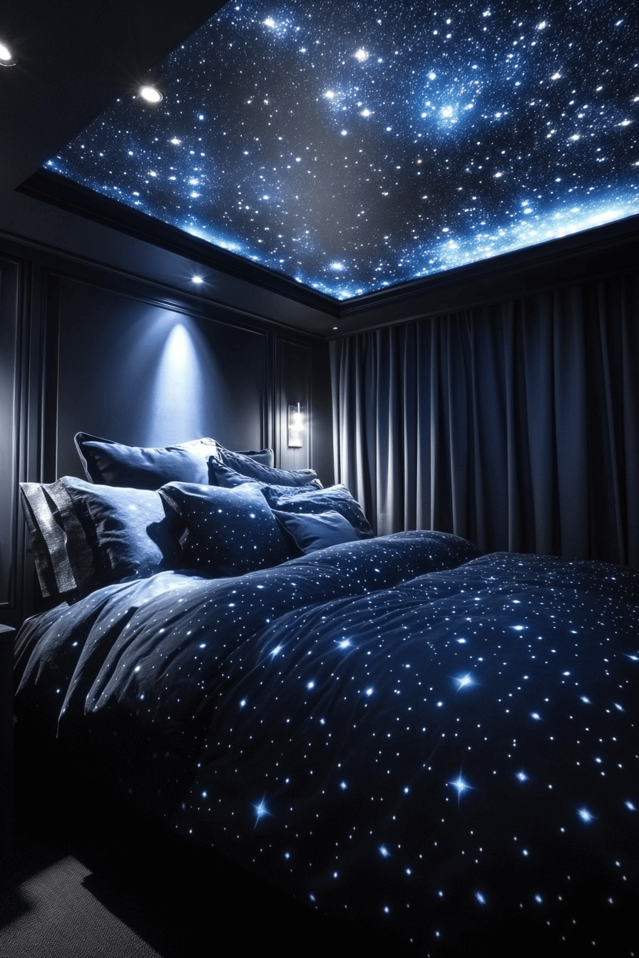 29 Space Themed Bedroom Ideas to Build a Cozy Out of This World Room tuscany decor
