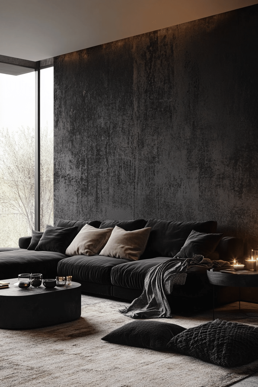 dark cozy living room
