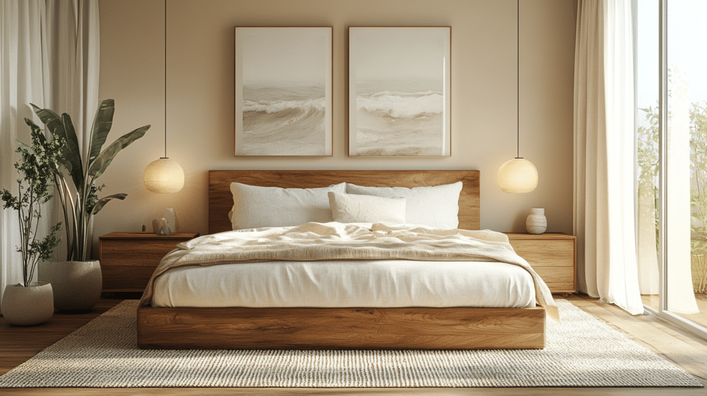 cozy neutral bedroom