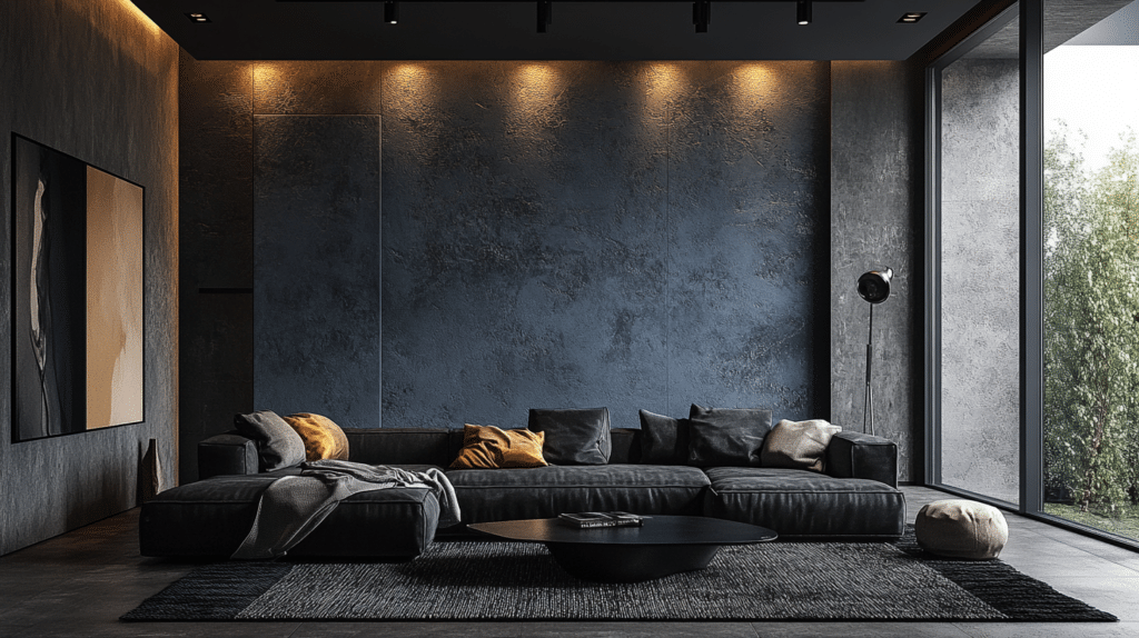 dark cozy living room