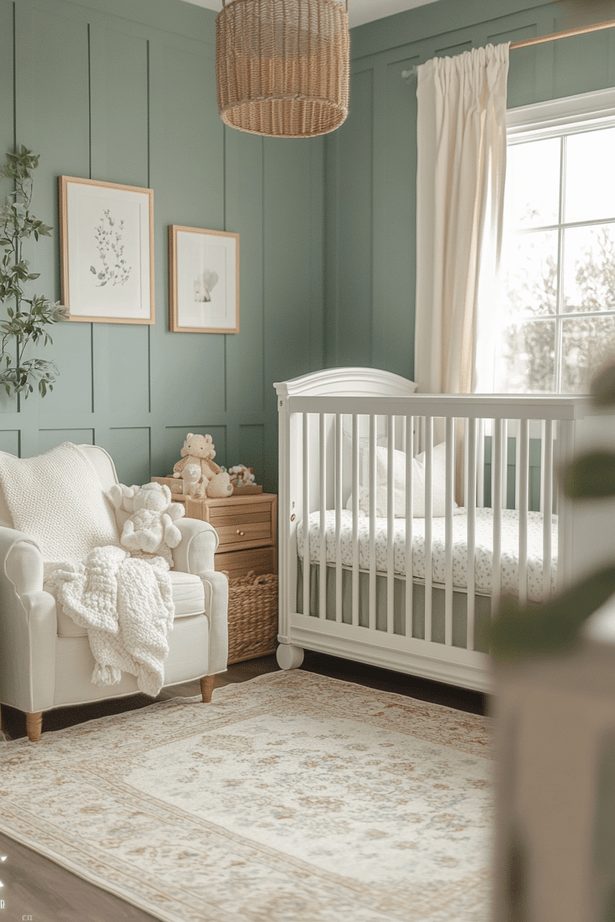sage green nursery