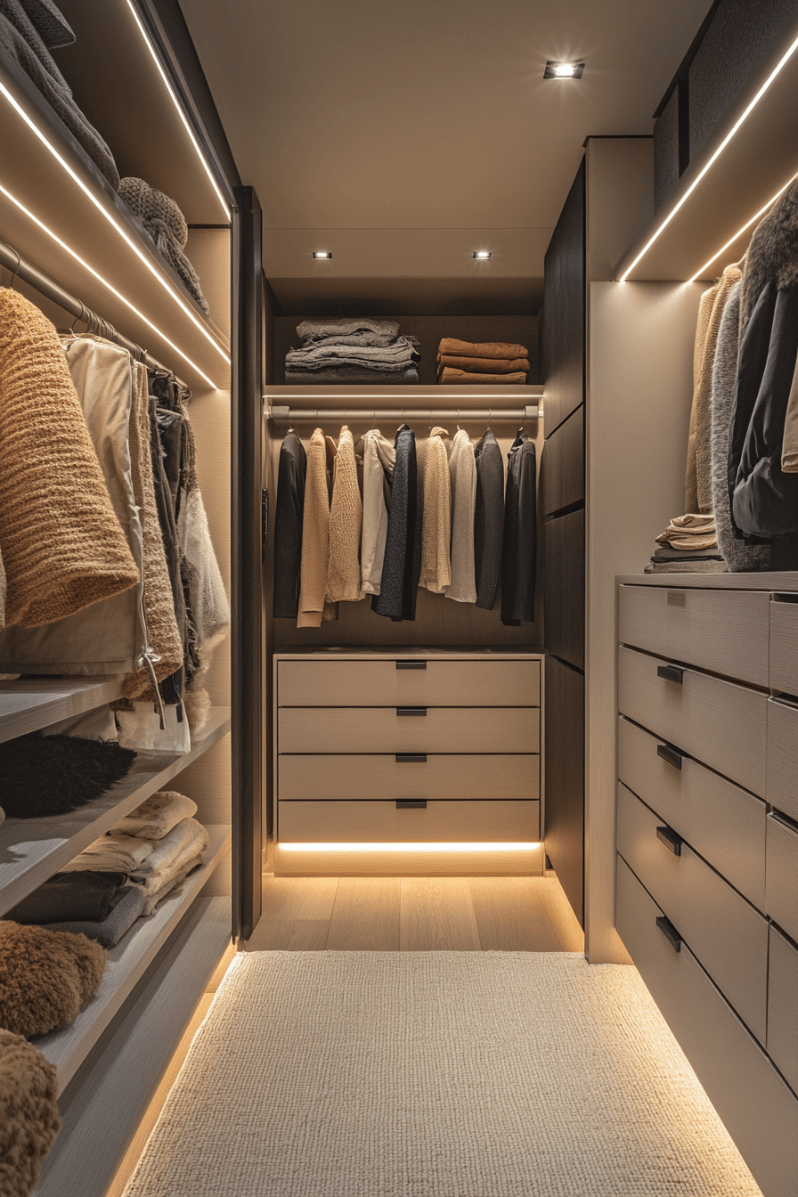 small walk in closet ideas