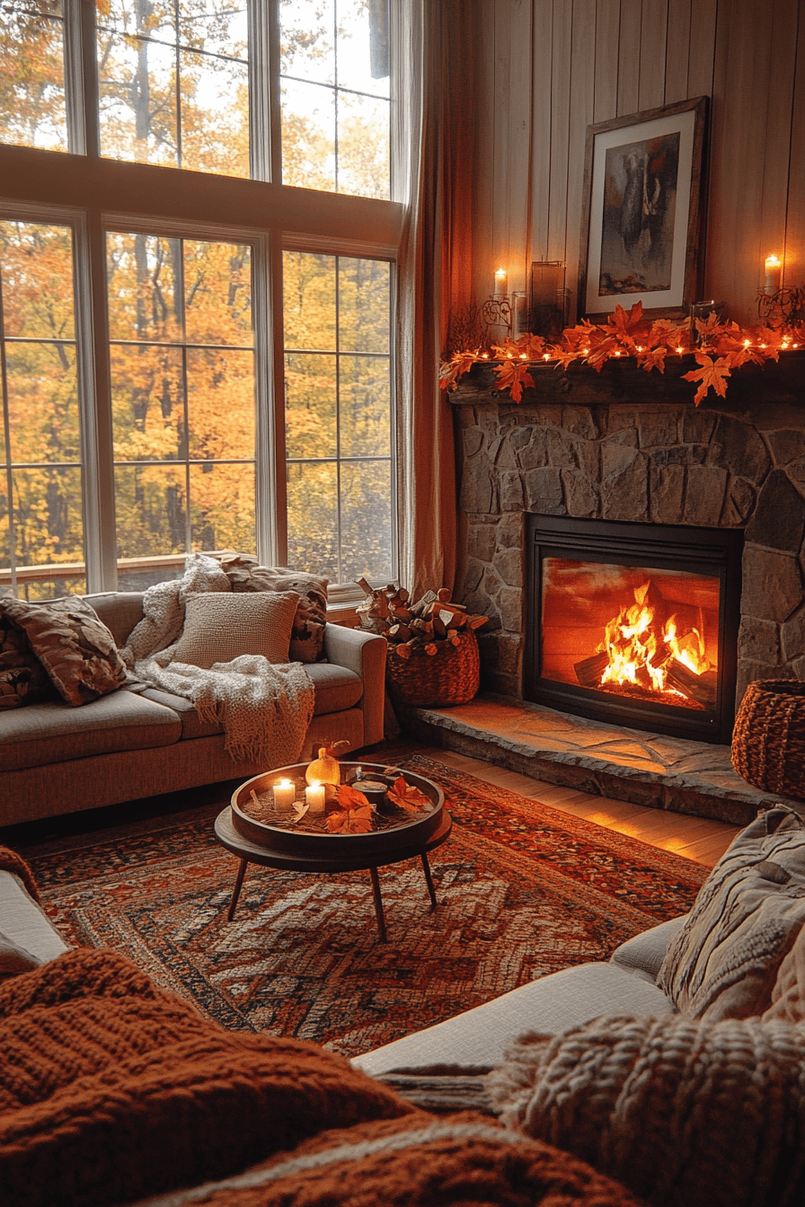 fall living room decor