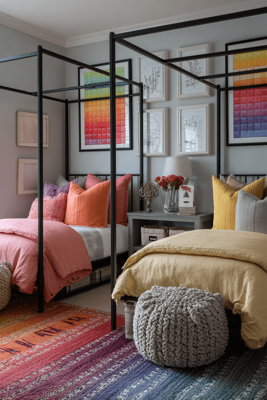 boy and girl shared bedroom