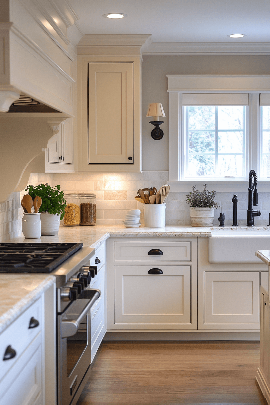 29 Antique White Kitchen Cabinets That Turn Kitchens into Happy Spaces antique home decor ideas