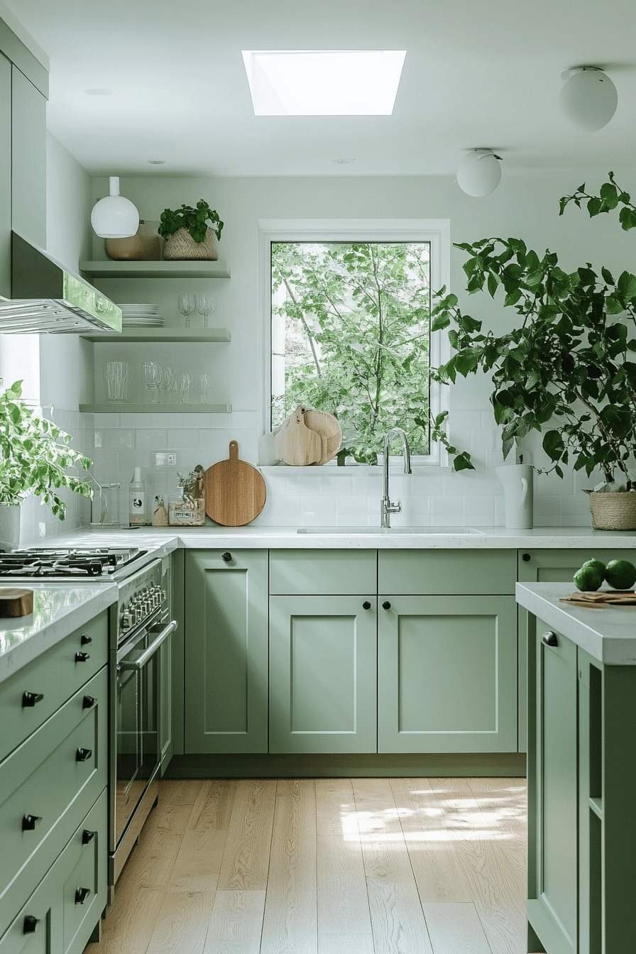 29 Sage Green Kitchen Cabinets That Brighten Everyday Living boy and girl shared bedroom