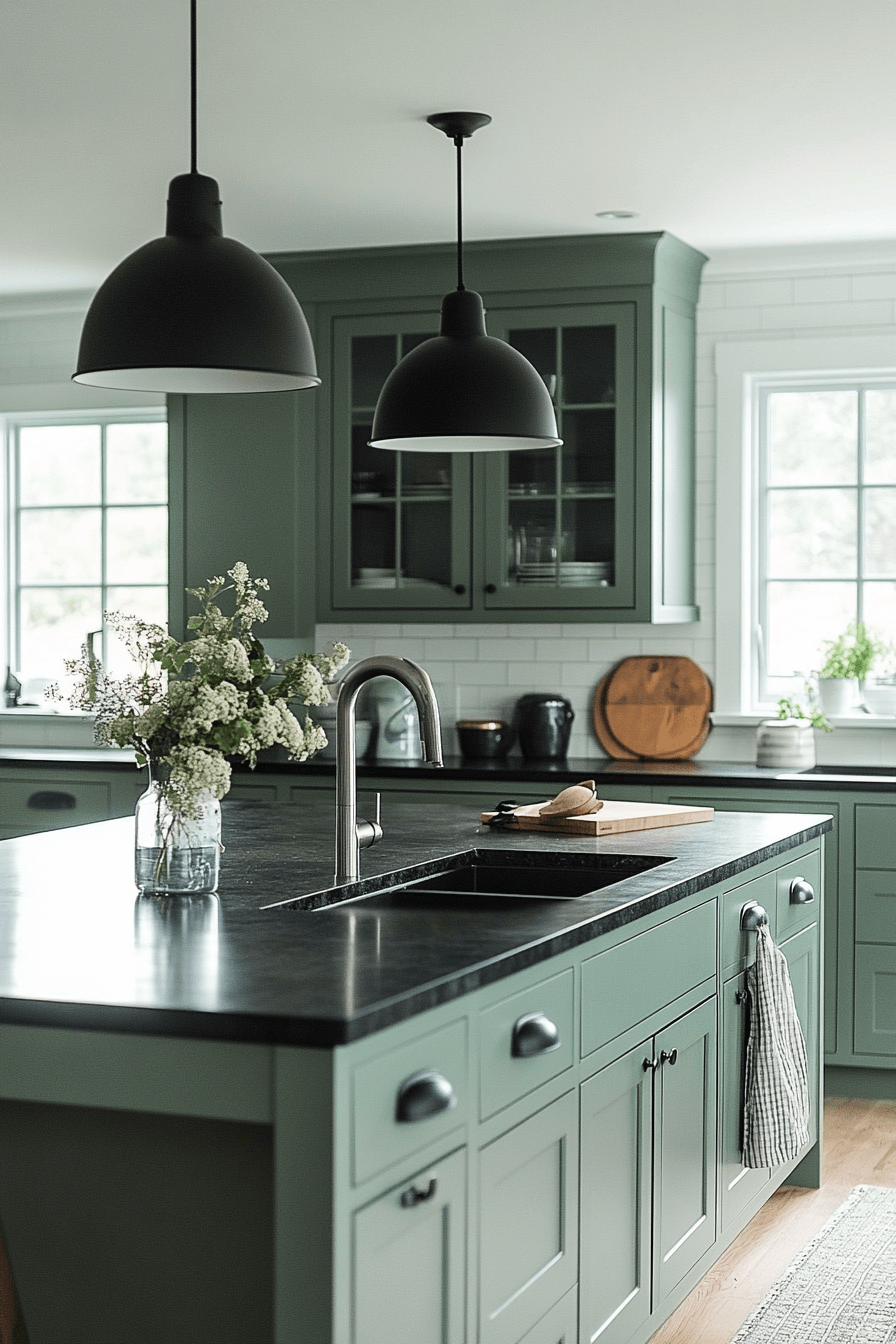 29 Sage Green Kitchen Cabinets That Brighten Everyday Living boy and girl shared bedroom