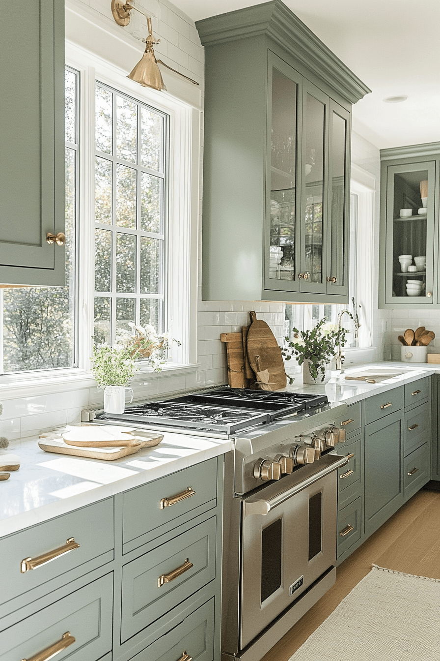 29 Sage Green Kitchen Cabinets That Brighten Everyday Living boy and girl shared bedroom