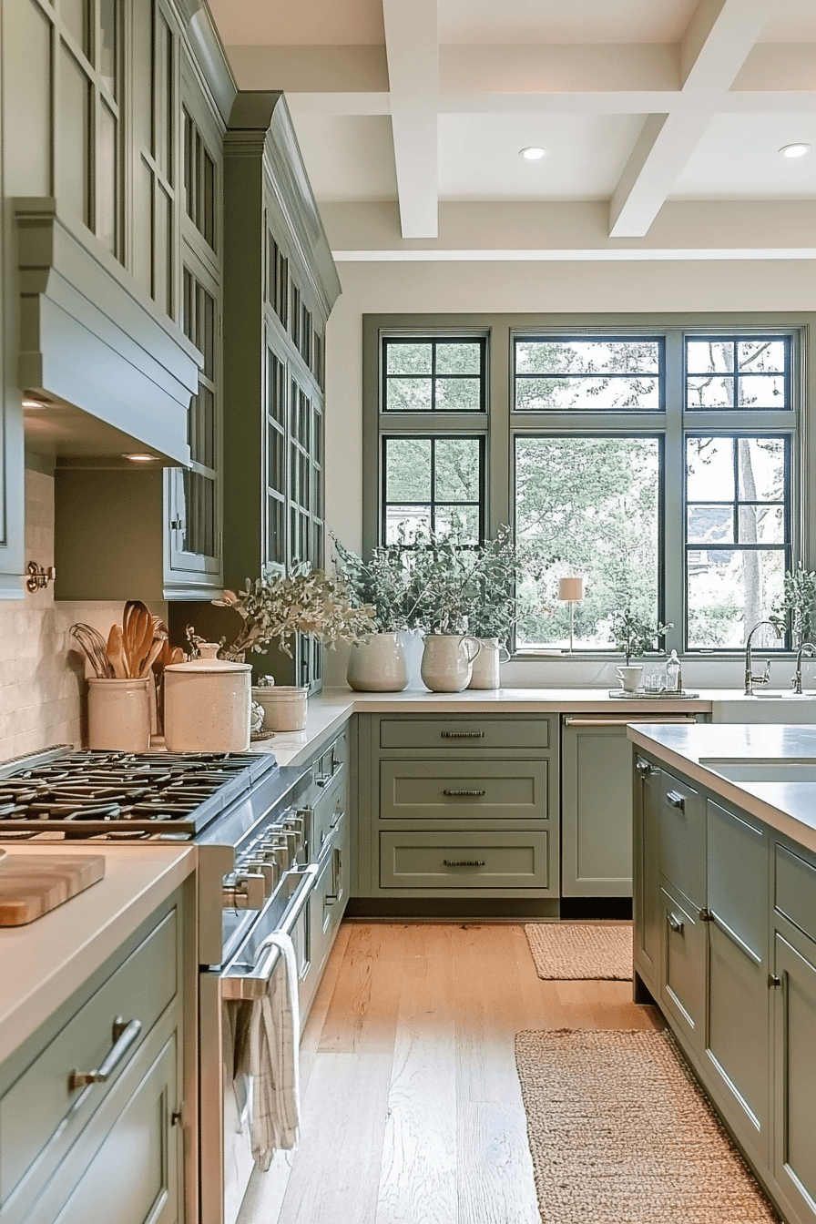 29 Sage Green Kitchen Cabinets That Brighten Everyday Living boy and girl shared bedroom