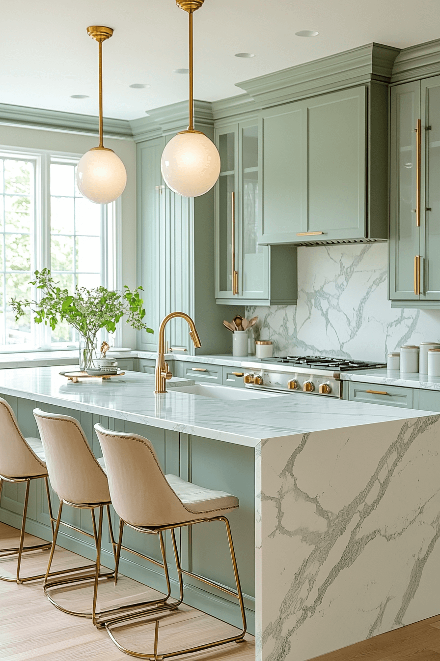 29 Sage Green Kitchen Cabinets That Brighten Everyday Living boy and girl shared bedroom