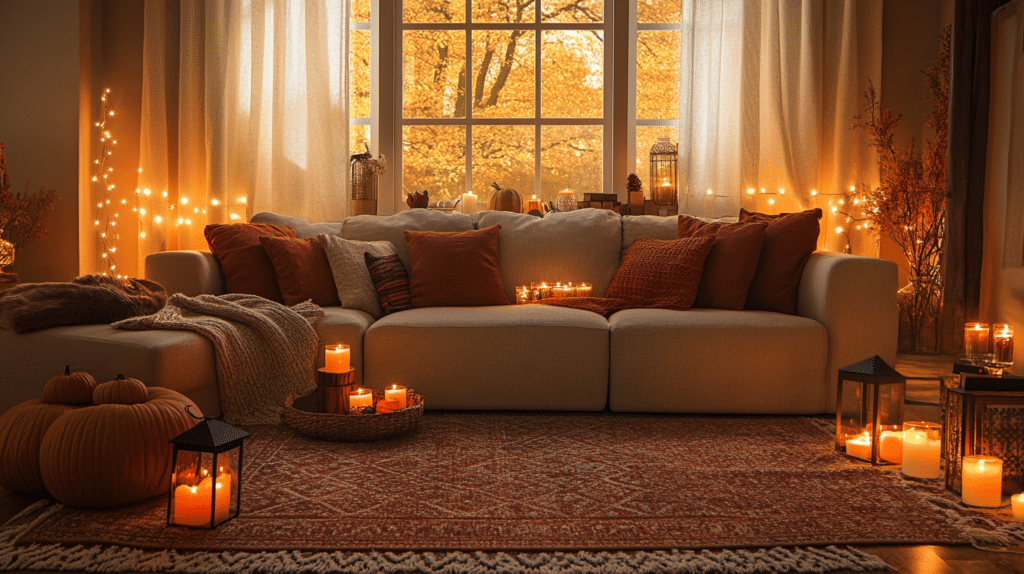fall living room decor