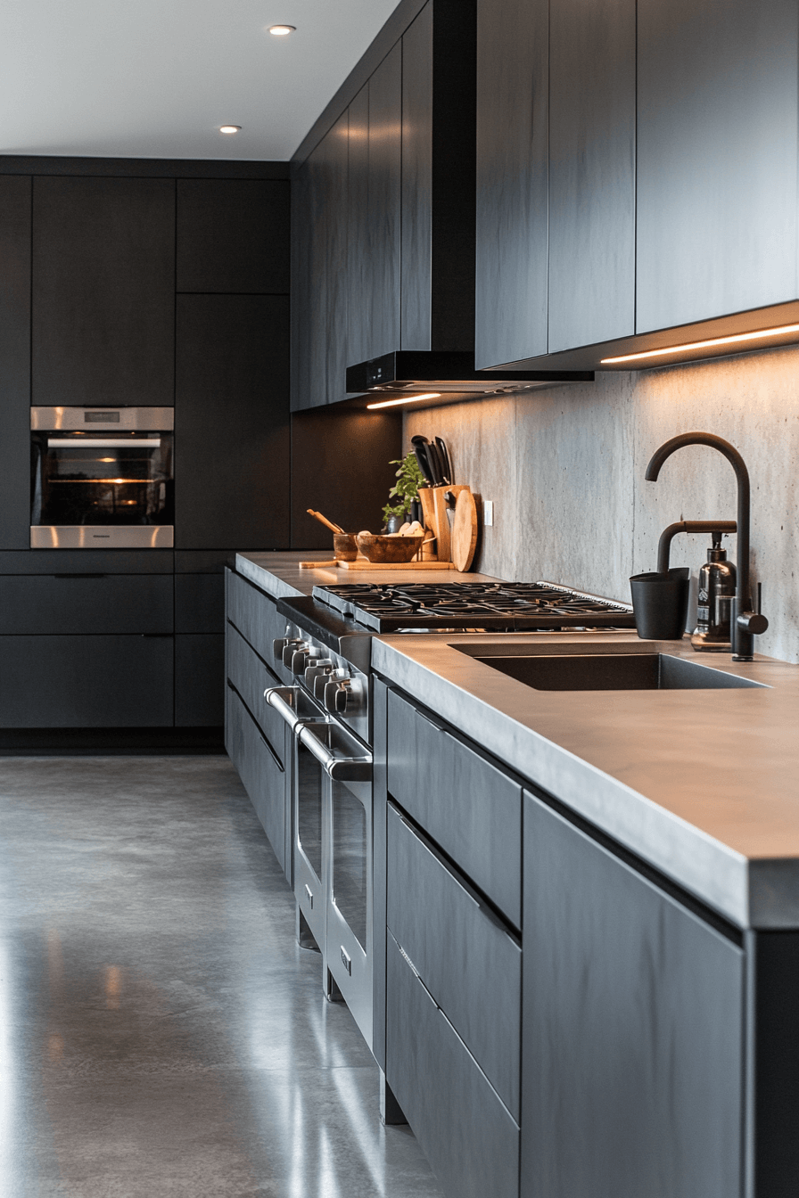 Charcoal Kitchen Cabinets
