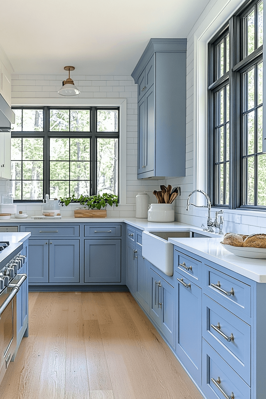 Slate Blue Kitchen Cabinets